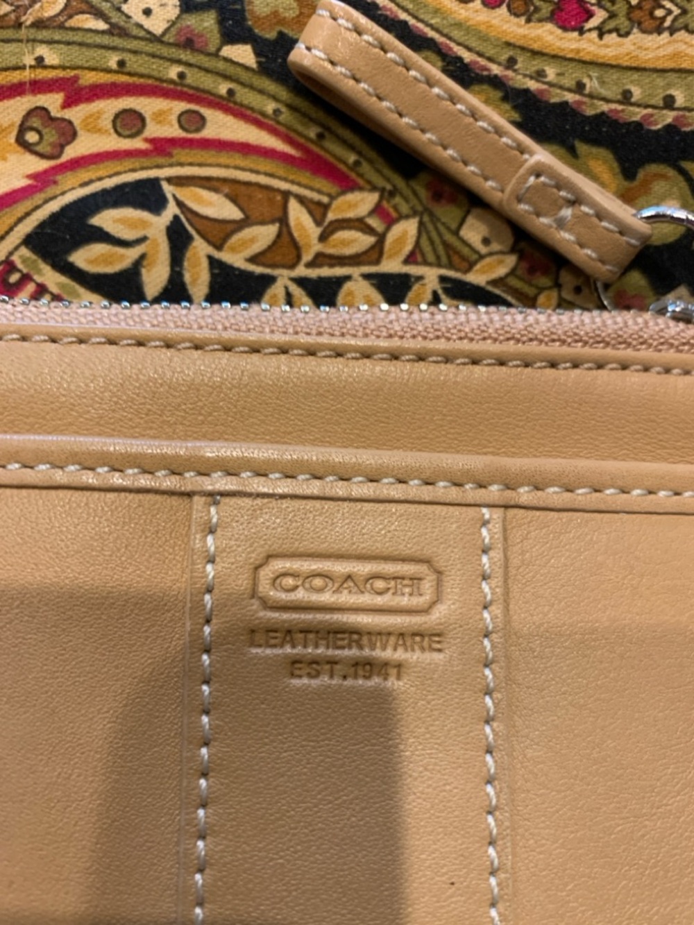 VTG CoachLeatherware Tan Coin / Card Case - Picture 2 of 5
